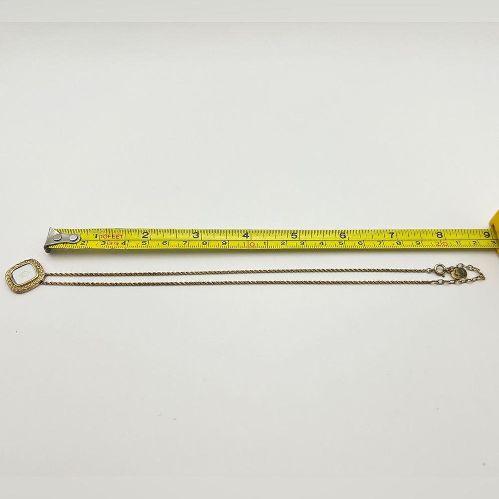 Dior Gold Plated CD Navy Necklace with Diamond Shape Pendant - Picture 5 of 5